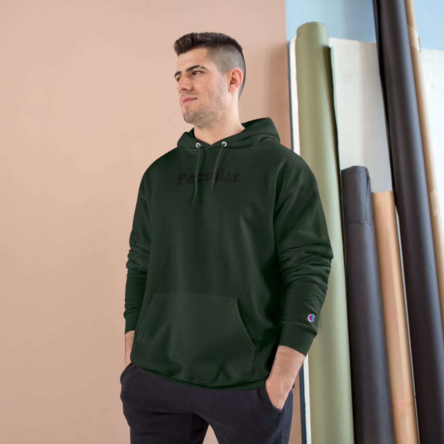 Peculiar Champion Hoodie - Unisex Cozy Sweatshirt with Bold Design 100%Coton