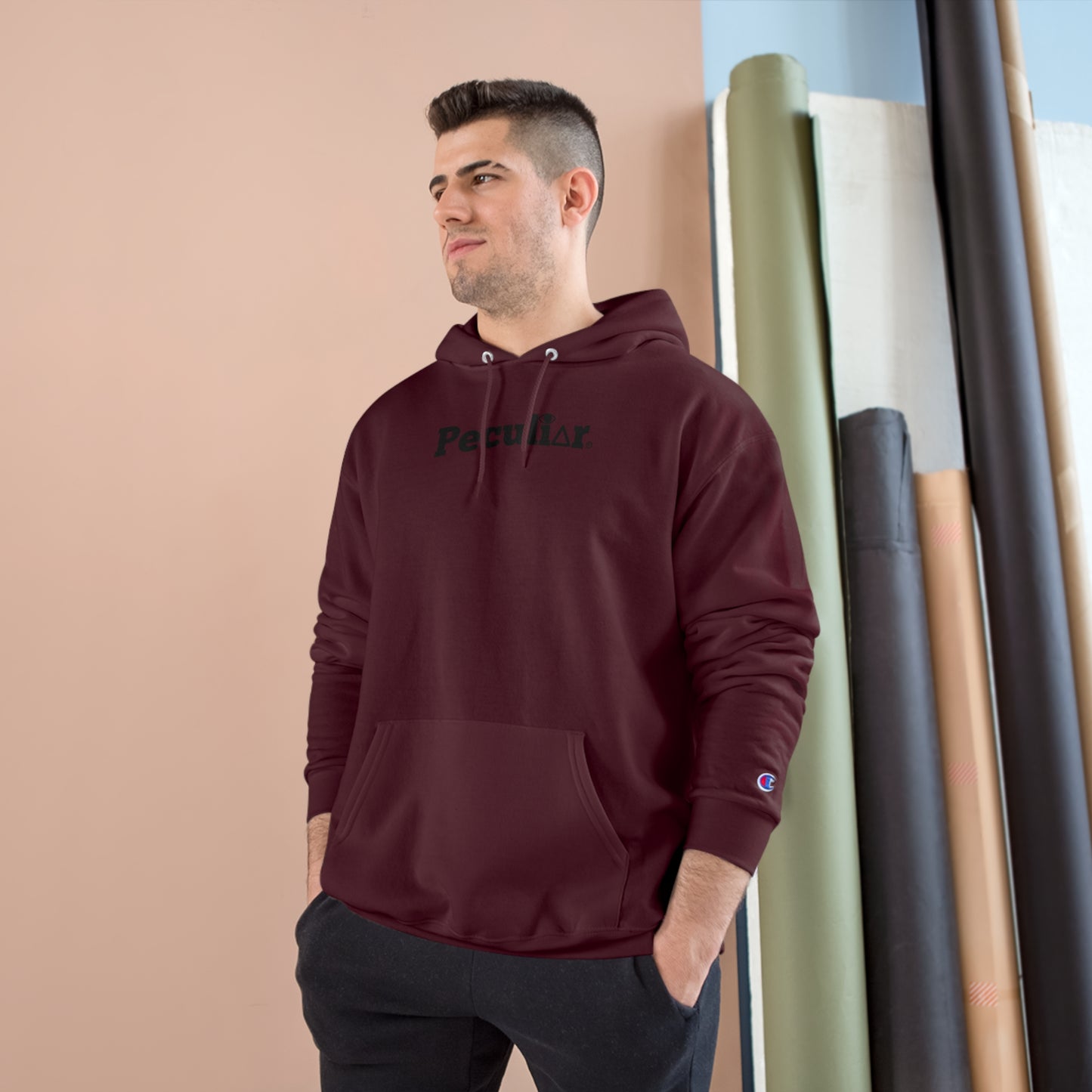 Peculiar Champion Hoodie - Unisex Cozy Sweatshirt with Bold Design 100%Coton