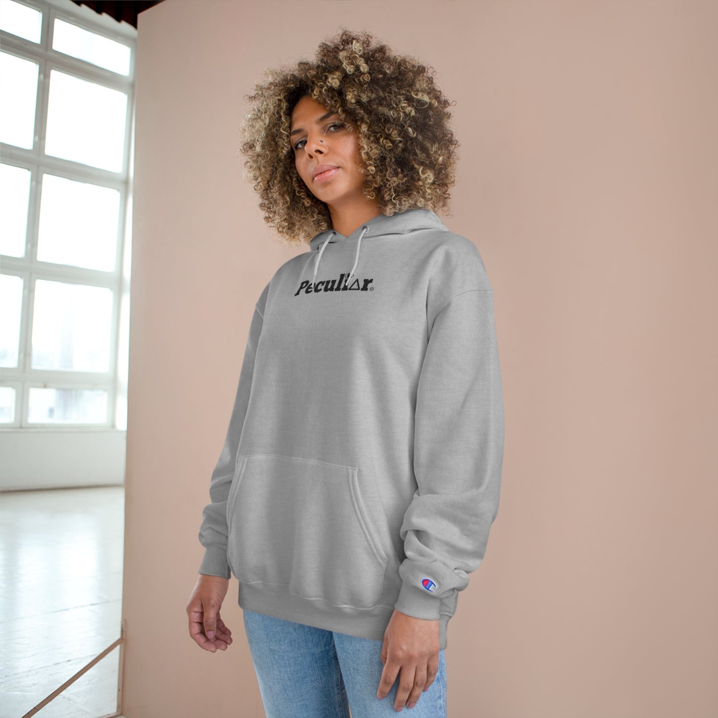 Peculiar Champion Hoodie - Unisex Cozy Sweatshirt with Bold Design 100%Coton