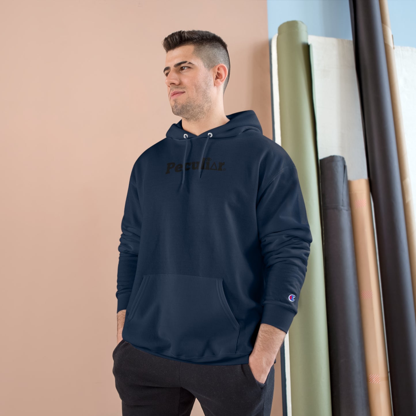 Peculiar Champion Hoodie - Unisex Cozy Sweatshirt with Bold Design 100%Coton