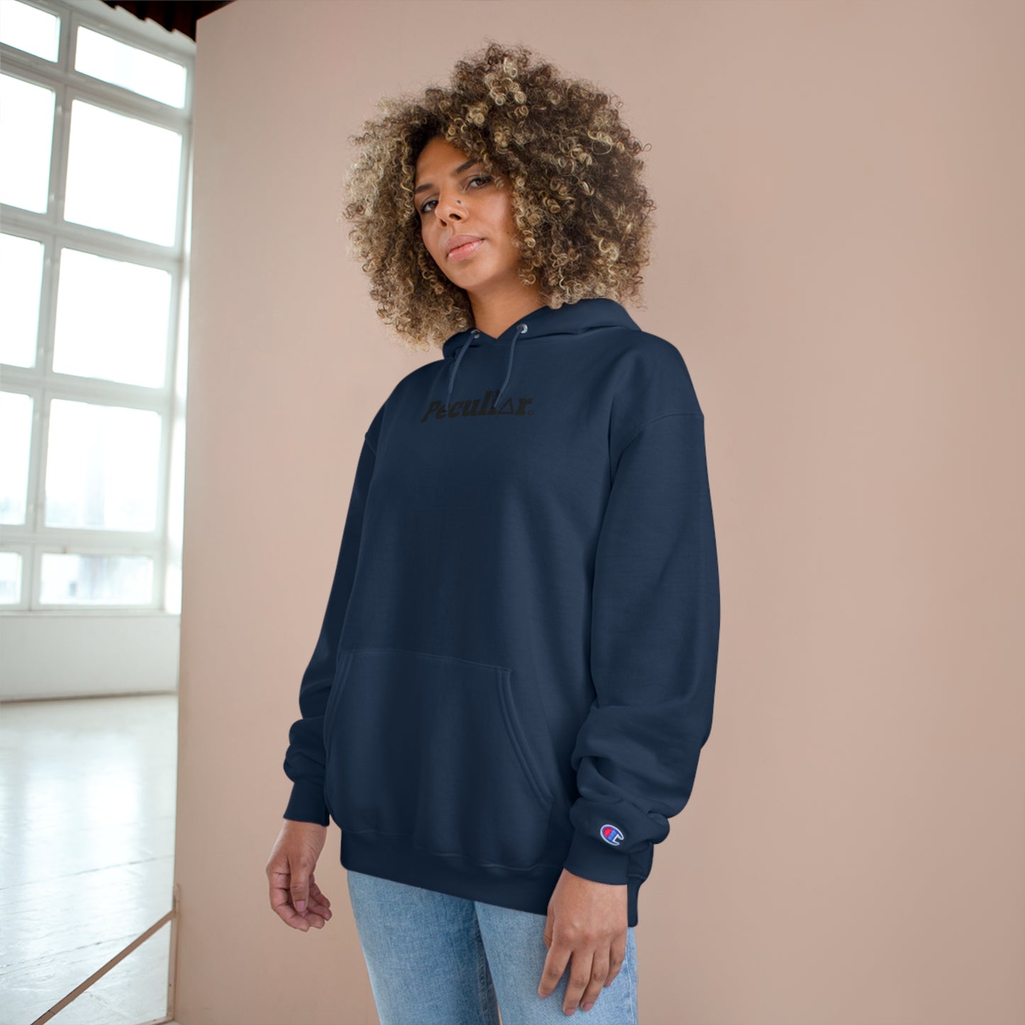 Peculiar Champion Hoodie - Unisex Cozy Sweatshirt with Bold Design 100%Coton