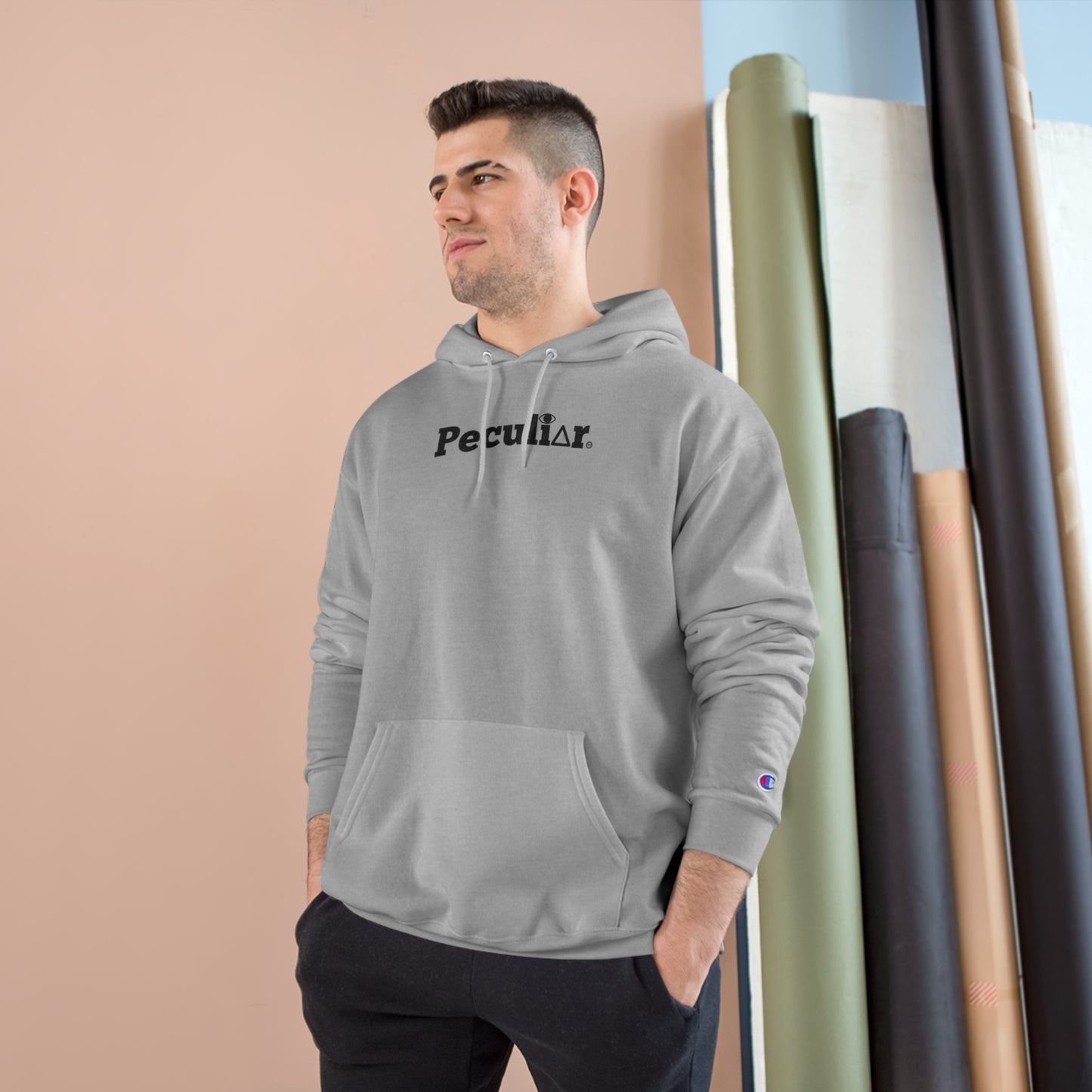 Peculiar Champion Hoodie - Unisex Cozy Sweatshirt with Bold Design 100%Coton